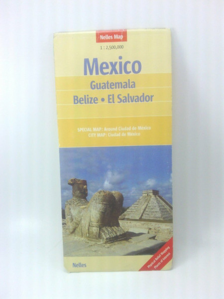 Nelles Map Mexico - Guatemala / Belize / El Salvador (Landkarte) 1 : 2 500 000. Special Maps: Around Ciudad de México; City Maps: Ciudad de México