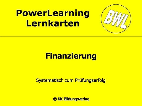 BWL Finanzierung. PowerLearning Lernkarten