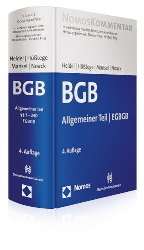 Bürgerliches Gesetzbuch: Allgemeiner Teil - EGBGB: Band 1