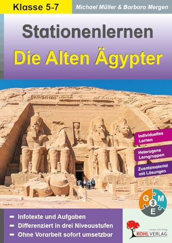 Stationenlernen Ägypter Geschichte Sekundarstufe Klasse 5 6 7 Differenzierung | Pyramiden Pharaonen Dynastien Alltagsleben Religion Niveaustufen ... Lernen - Differenzierung. Sekundarstufe