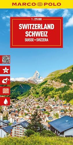MARCO POLO Reisekarte Schweiz 1:275.000: Straßenkarte und Autokarte mit sehenswerten Strecken, Highlights und digitaler Erweiterung (Marco Polo Maps)