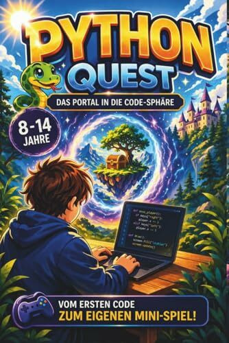 Python Quest – Das Portal in die Code-Sphäre: Vom ersten Code zum eigenen Mini-Spiel – Programmieren lernen mit Python ohne Vorkenntnisse | Ideal für ... (Python Quest – Die Code-Sphäre, Band 1)