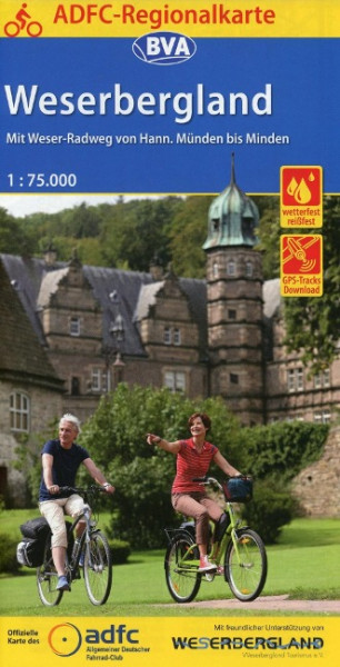ADFC-Regionalkarte Weserbergland, 1:75.000