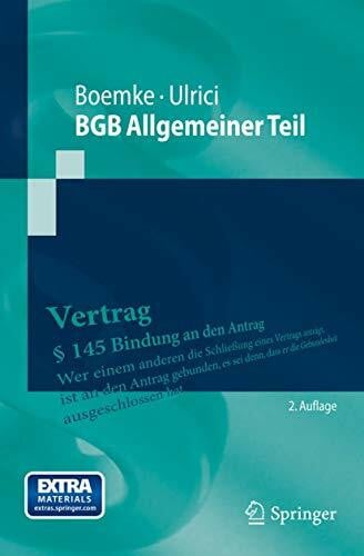 BGB Allgemeiner Teil: Second Edition (Springer-Lehrbuch)