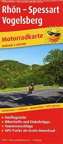 Rhön - Spessart - Vogelsberg: Motorradkarte mit Tourenvorschlägen, GPS-Tracks zum Gratis-Download, Ausflugszielen, Einkehr- & Freizeittipps, ... GPS-genau. 1:200000 (Motorradkarte: MK)
