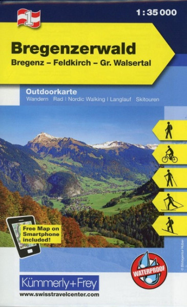 KuF Österreich Outdoorkarte 01 Bregenzerwald 1 : 35 000