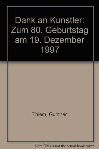 Dank an Künstler