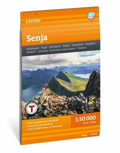Senja Hiking Map (Mountain map detailed scale)