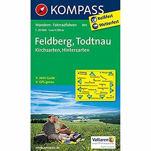 Feldberg - Todtnau - Kirchzarten - Hinterzarten: Wanderkarte mit KOMPASS-Lexikon und Radwegen. GPS-genau. 1:25000 (KOMPASS Wanderkarte, Band 891)