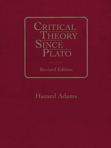 Critical Theory Since Plato