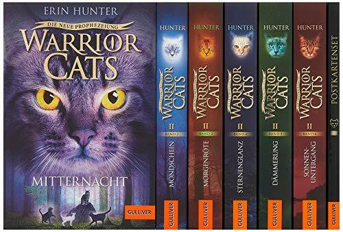 Warrior Cats. Die neue Prophezeiung. Bände 1-6: Staffel II, Band 1-6: Mitternacht; Morgenröte; Mondschein; Sternenglanz; Dämmerung; Sonnenuntergang;. mit Postkartenset