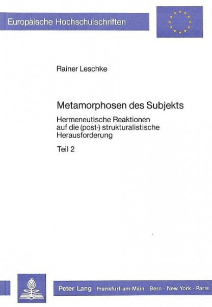 Metamorphosen des Subjekts