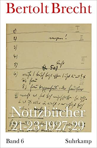 Notizbücher 21-23: Band 6: 1927-29