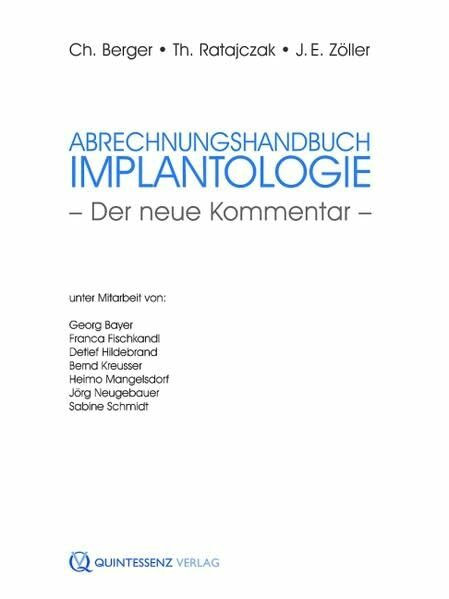 Abrechnungshandbuch Implantologie: - Der neue Kommentar -