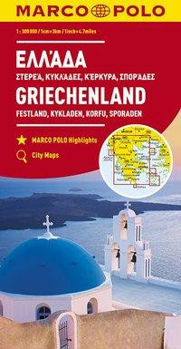 MARCO POLO Regionalkarte Griechenland: Festland, Kykladen, Korfu, Sporaden 1:300 000