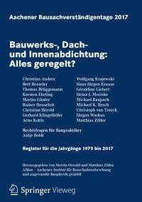 Aachener Bausachverständigentage 2017