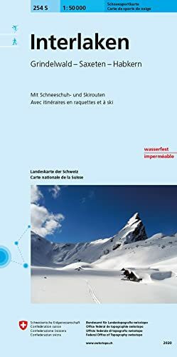254S Interlaken Schneesportkarte: Grindelwald - Saxeten - Habkern (Skitourenkarten 1:50 000)