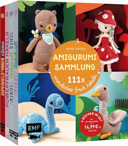 Meine große Amigurumi-Sammlung – 111x wunderbar frech häkeln: Süße Figuren zum Liebhaben: Vier Bücher im Bundle