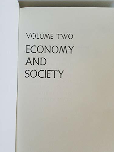 Economy and Society: 2 volumes set Economy and Society: 2 volumes set