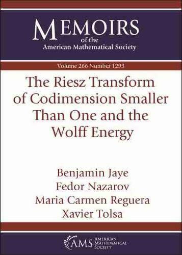 The Riesz Transform of Codimension Smaller Than One and the Wolff Energy (Memoirs of the American Mathematical Society, Band 266)