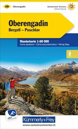 Kümmerly+Frey Wanderkarte 28 Oberengadin 1:60.000: Mit Bergell und Puschlav. Wetterfest, matt laminiert und mit free Download (Kümmerly+Frey Wanderkarte 1:60.000, Band 28)