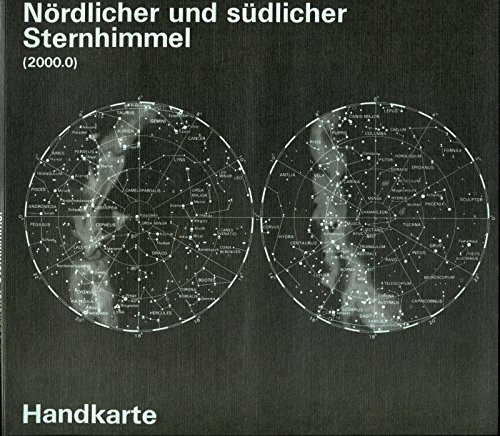 Nördlicher und südlicher Sternhimmel Äquinoktium 2000