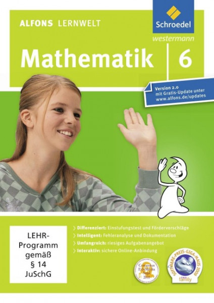 Alfons Lernwelt Lernsoftware Mathematik 6. DVD-ROM für Windows 7; Vista; XP und Mac