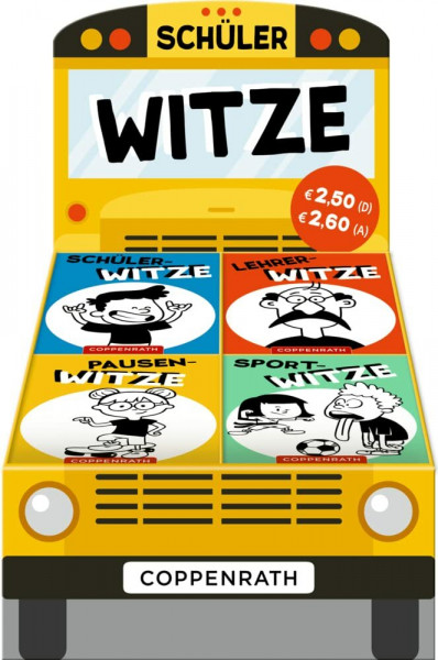 Mini-Schüler-Witze: Schüler/Lehrer/Pause/Sport. Witzesammlung im Hosentaschenformat zum Taschengeldpreis. Auswahl eines Exemplars aus 4 verschiedenen Büchern, nicht frei wählbar