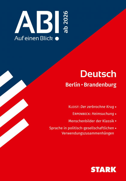 STARK Deutsch - Abi - Auf einen Blick! 2026 Berlin/Brandenburg (Skripte / Abi - Auf einen Blick!)