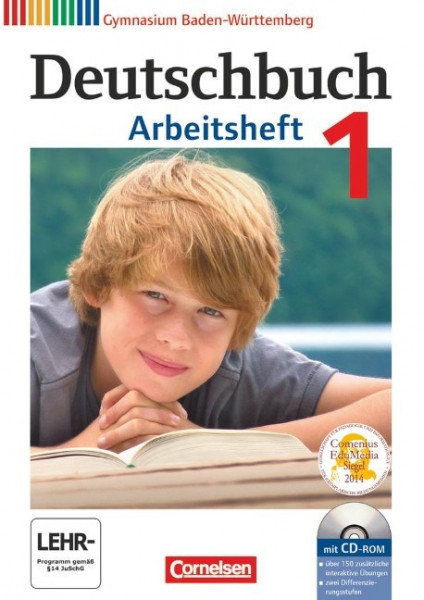 Deutschbuch 1: 5. Schuljahr. Arbeitsheft mit Lösungen und Übungs-CD-ROM. Gymnasium Baden-Württemberg