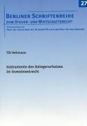 Instrumente des Anlegerschutzes im Investmentrecht