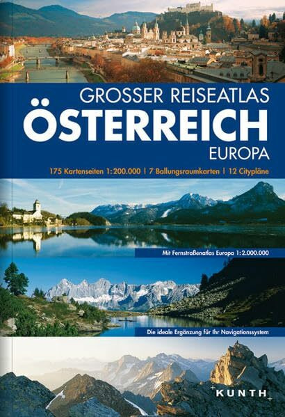 Großer Reiseatlas Österreich, Südtirol, Europa: Großer Straßenatlas 1:215000: 1:200000 (mit Europa)