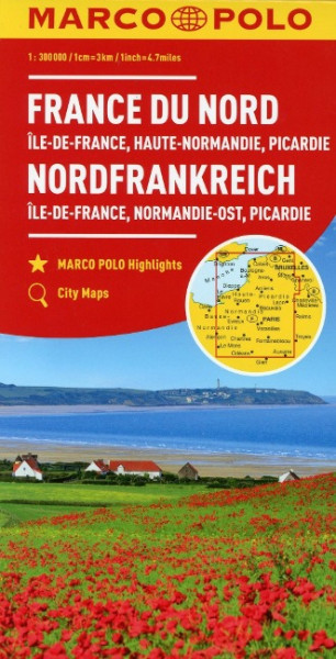 MARCO POLO Karte Frankreich Nordfrankreich 1:300 000