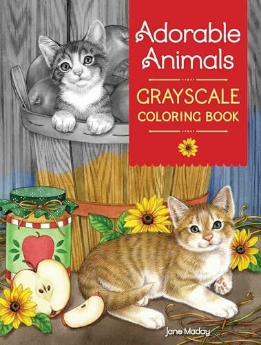 Adorable Animals Grayscale Coloring Book Adorable Animals Grayscale Coloring Book