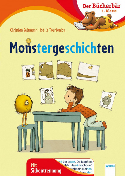 Monstergeschichten: Der Bücherbär: 1. Klasse. Mit Silbentrennung