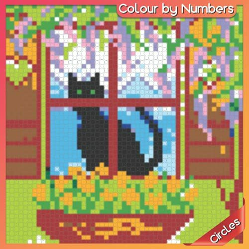 Colour by Numbers: Coloring Book with 40 Unique mystery circles colors color by number for Relaxation and Stress Relief