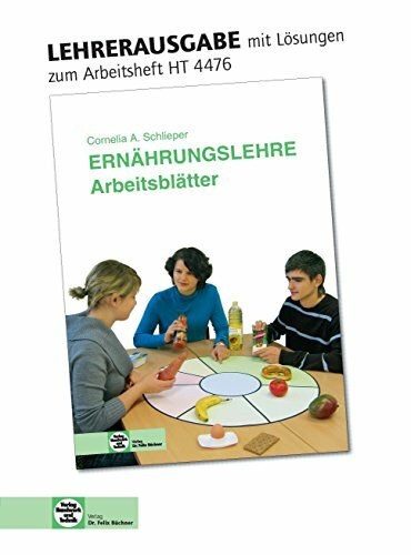 Ernährungslehre - Arbeitsblätter mit eingetragenen Lösungen