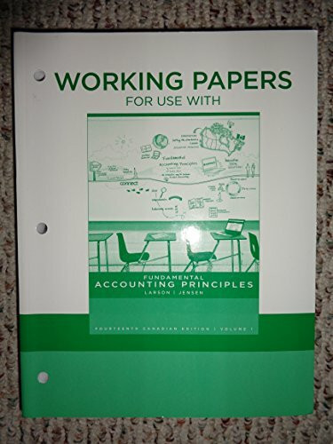 Working Papers for Fundamental Accounting Principles, Volume 1