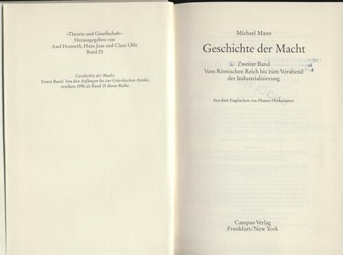 Geschichte der Macht: Vom Römischen Reich bis zum Vorabend der Industrialisierung