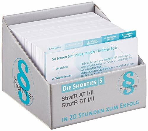 Shorties Box 5: Strafrecht AT I/II, BT I/II: Karten (Karteikarten - Strafrecht)