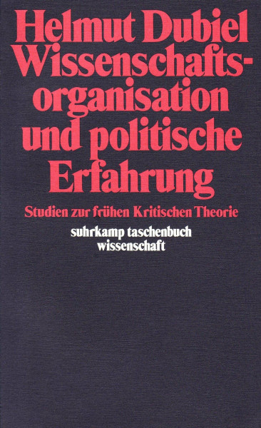 Wissenschaftsorganisation und politische Erfahrung