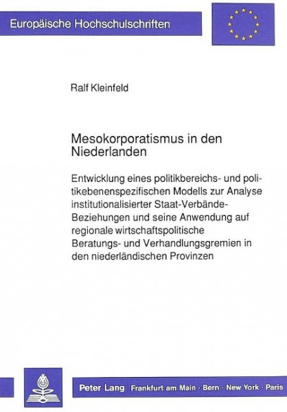 Mesokorporatismus in den Niederlanden
