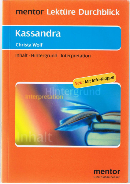Christa Wolf: Kassandra - Buch mit Info-Klappe