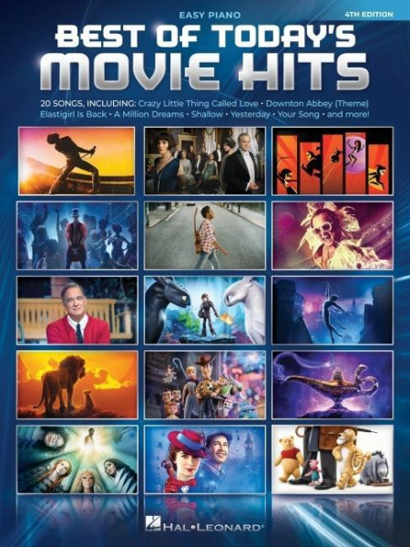 Best of Today's Movie Hits - 4th Edition: Easy Piano Arrangements with Lyrics of 20 Songs