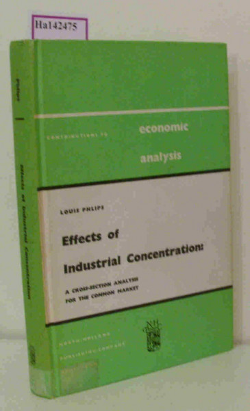 Effects of Industrial Concentration: A Cross-Section Analysis for the Common Market