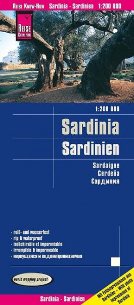 Reise Know-How Landkarte Sardinien / Sardinia (1:200.000)