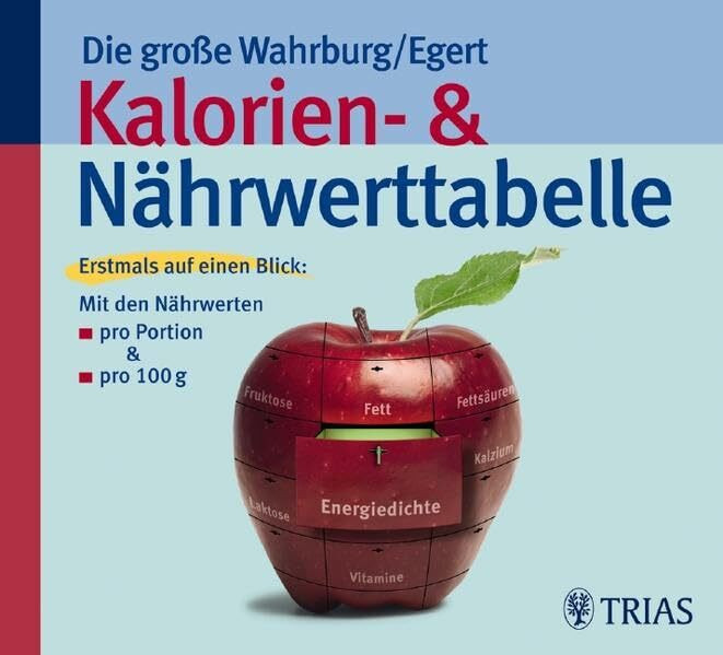 Trias Die Große Wahrburg/Egert Kalorien- & Nährwerttabelle, Erstmals Auf Einen Blick, Mit Den Nährwe...