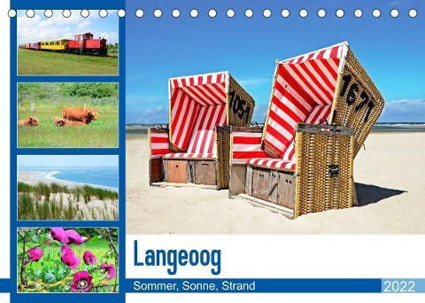 Langeoog - Sommer, Sonne, Strand (Tischkalender 2022 DIN A5 quer)