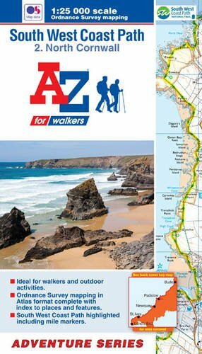South West Coast Path.Pt.2: North Cornwall. With QR-Code (A-Z Adventure Atlas)