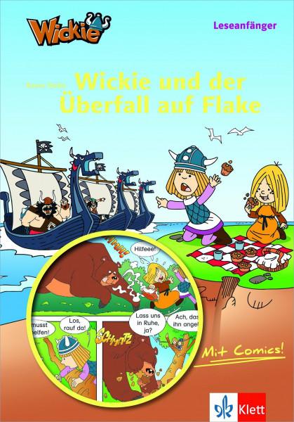 Wickie und die starken Männer - Wickie und der Überfall auf Flake: Leseanfänger: Buch mit Comic-Anteilen (Lesen lernen mit Wickie und die starken Männer)